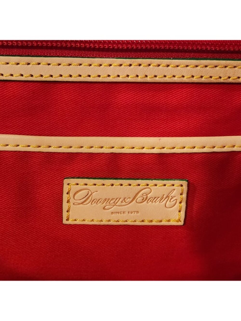 Dooney & Bourke Hydrangea Tote Hand Bag Large Zip Closure Blue and White Shopper - Picture 4 of 10